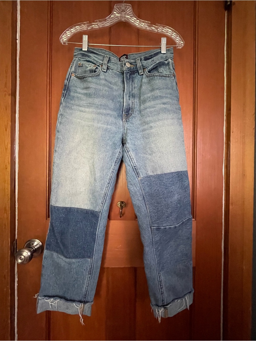 BDG high-rise straight leg patch work jeans 26